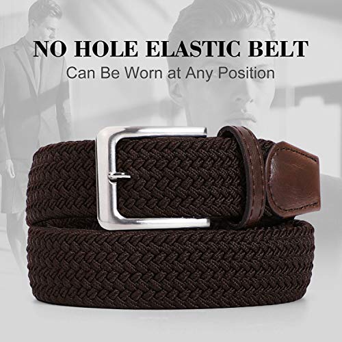 Marshal Elastic Stretch Belts Braided Canvas Woven Belt with Gunmetal Buckle for Men and Women2