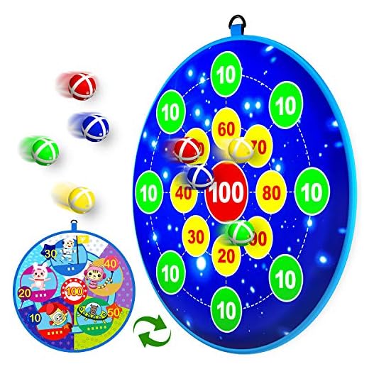 COOPCTE Sportspel för barn, darttavla för barn med 8 klibbiga bollar, säker och klassisk leksakspresent för pojkar flickor från 3 år och uppåt (33,5 cm/13,2 tum)