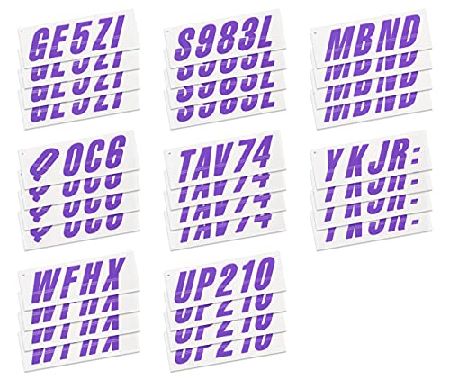 Image of STIFFIE Techtron Purple /White 3 inch Boat & PWC Registration Decals • Numbers Letters Stickers