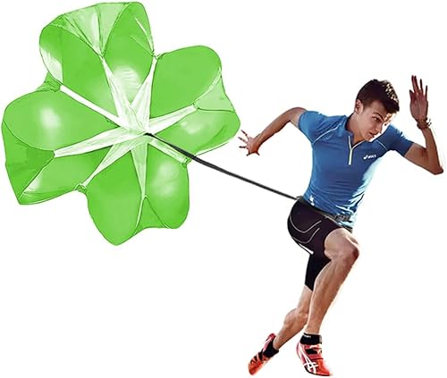 Bfsmile - Paracaídas de entrenamiento de velocidad para correr de 56 pulgadas con correa ajustable, bolsa de transporte gratuita. Paracaídas para