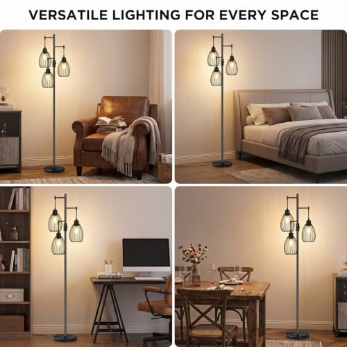 Image of Premium Decorative LED Floor Lamp & Glass Art Collection - Modern FlloNight Light - Unique Aesthetic Home Gift (Flaree)