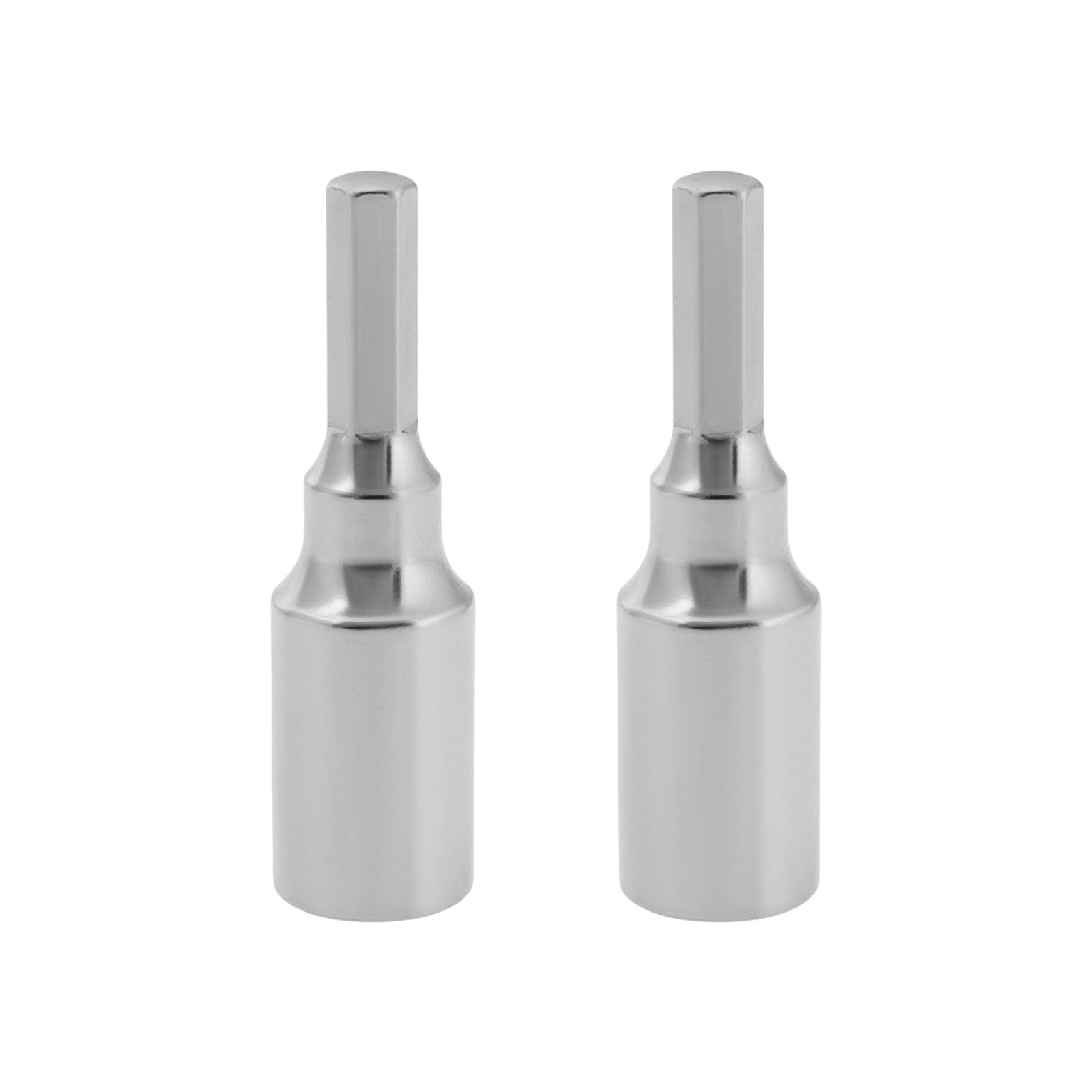 Briny River 2Pcs 4mm to 6.35mm(1/4") Magnetic Hex Bit for Manual Electric Screwdriver Converter