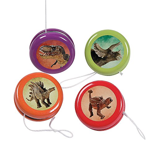 Fun Express - Dinosaur Yoyos - Toys - Value Toys - Yo - Yos - 12 Pieces
