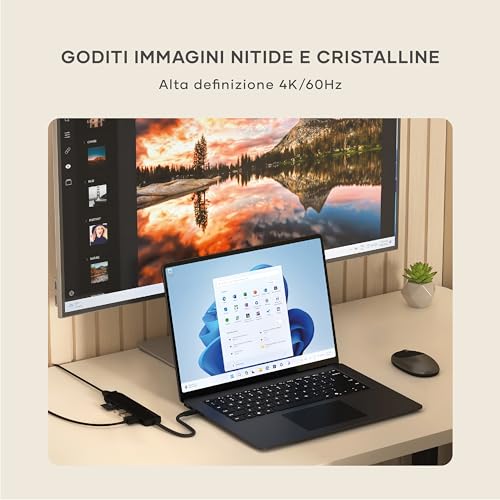 SATECHI Hub USB C 7 in 1 Slim Plus, Adattatore Multiporta con HDMI 4K@60Hz, PD 100W, 2x USB-A, Ethernet, Lettore SD/MicroSD, per MacBook, Chromebook, ThinkPad, Windows, Surface e altro – Nero - Hub USB - Immagine 4