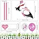 Klapperstorch Baby Rosa,Klapperstorch zur Geburt Draußen+10Pcs Neugeborene Balloon,Storch Geburt für Draussen Mädchen,Beidseitig bedruckt,Geburtsstorch inkl Holzstab+ Namensschild Grußkarte