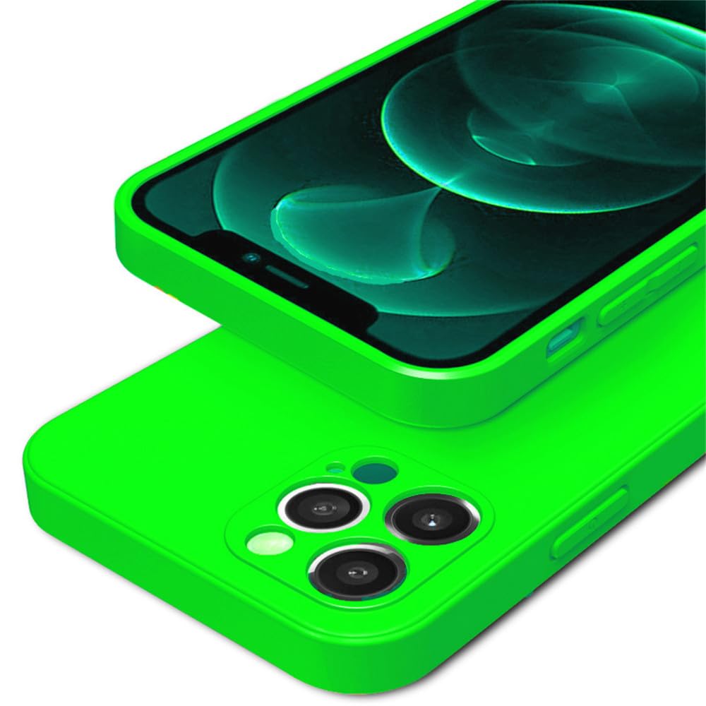 Housse iPhone 11 vert fluo carrée pour éviter les rayures d'objectif - 7