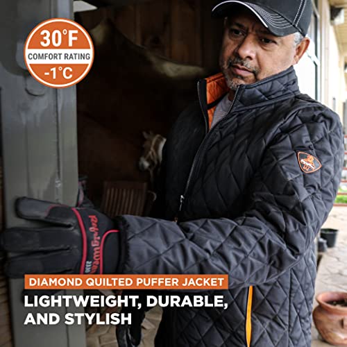 RefrigiWear Lightweight Warm Insulated Diamond Quilted Jacket2