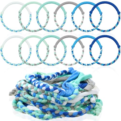 Image of Henoyso 12 Pack Sensory Chew Necklaces Kids Soft Terry Cloth Oral Motor Teething Toys for Boys Girls, Reusable Chewy Jewelry for Focusing & Calming(Twist Style,Adventure Ready Color)