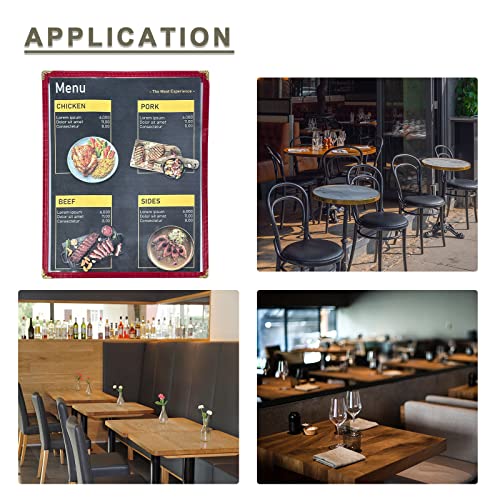 Flkqc Menu Covers 8.5 X 11 | Restaurant Recipe Menu Covers Transparent Restaurant Menu Covers For Kitchen, Drink, Wine Menu Covers Burgundy (10, 8.5"X 11" (1 Page, 2 View)) #TOP5