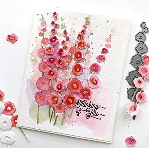 Plum Blossom 3D Backgrounds Frame Metal Cutting Dies, Cut Stencils Card Paper Craft DIY Template Album Embossing Paper Dies for Card Making Scrapbooking