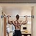 FEIERDUN Doorway Pull Up and Chin Up Bar Upper Body Workout Bar for Home Gym Exercise Fitness & 440 LBS (Blue, L36.6~45