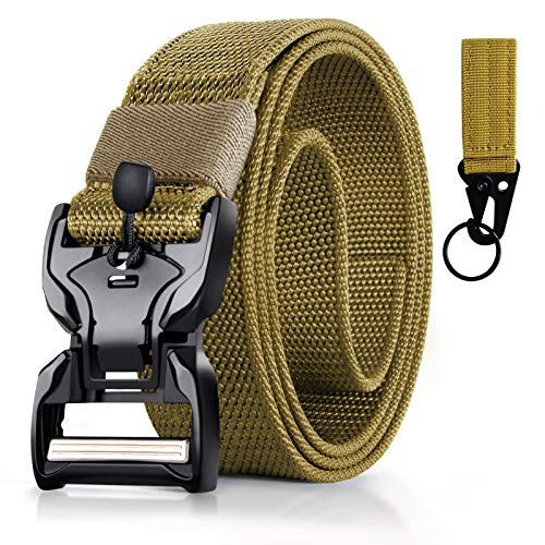 BESTKEE Ceinture Homme,Ceinture Tactique avec Verrouillage Automatique et Boucle Magnétique à dégagement rapide Cover