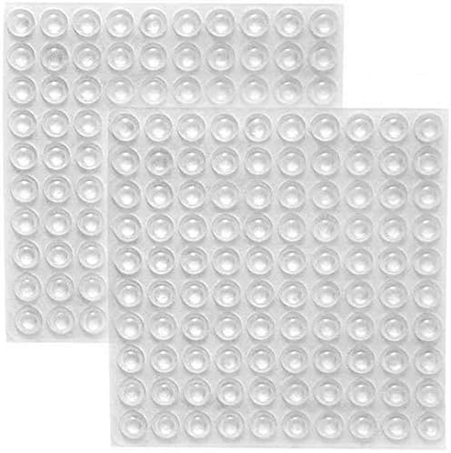 Cabinet Bumpers Tiny Drawer Bumpers Pads ，Self-Adhesive Clear Rubber Dots Feet Tiny Bumpons for Furniture Table Laptop 200 PCS