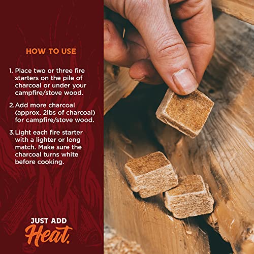 Fire & Flavor Biomass All-Natural Fire Starters - Eco-Friendly Fire Starters For Fireplaces, Campfires, Grills, And Wood Stoves - Odorless, Chemical-Free, And Clean-Burning Fire Starters #TOP4