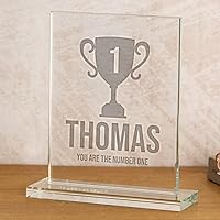 Wanapix | Trofeo Personalizado con Nombre y Texto | Cristal