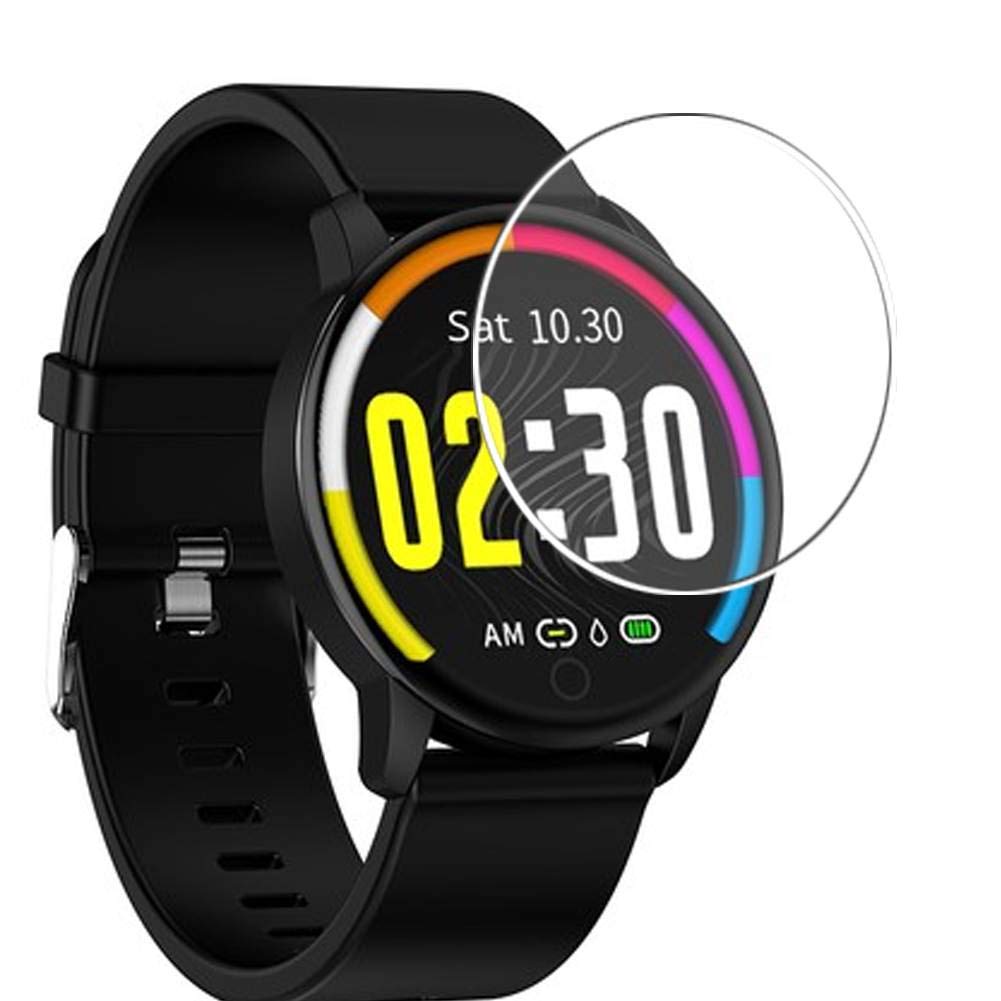 Vaxson 3-Pack Tempered Glass Screen Protector, compatible with Makibes Q20 Smartwatch smart watch, Film Protectors 9H Protective Guard