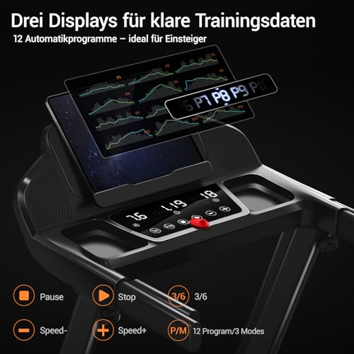 Image of LONTEK 18% Incline Treadmills for Home with Handle Bar | 400LBS Load Capacity & 3 Led Sreens, 3.0HP Foldable Walking Pad Treadmill Up to 7.5MPH, 7-Layer Shock-Absorbing Portable