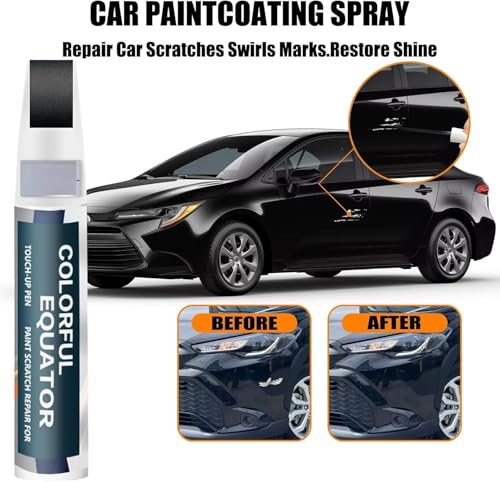 Image of DUNGRANI 2 In1 Black Car Scratch Remover Touch Up Paint Pen | Quick Dry Automotive Paint for Minor, Deep Scratches, Chips & Scuffs | Easy Applicator for Cars & Bikes (Real Black)