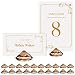 GOLD Diamond Table Number & Place Card Holders - Set of 20 Sturdy Acrylic Name Card Holders Perfect for Your Wedding & Party