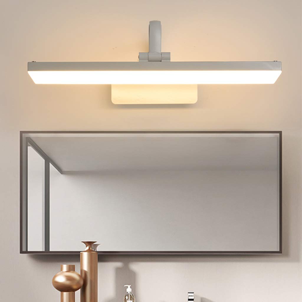 Reflektor LED do łazienki, wodoszczelny, prosty reflektor ścienny, nordycki lustro, specjalna lampa, wodoszczelna lampa ścienna, lampa do makijażu, reflektor do lustra (kolor: biały biały)