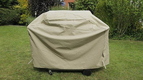 tepro Universele afdekhoes voor gasgrill groot, kleur beige, van bijzonder duurzaam polyester, afmetingen ca. 150 x 70 x 110 cm