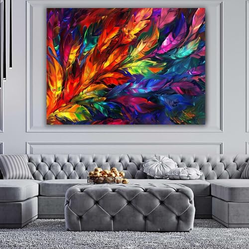 Impression sur toile haut de gamme 60x80cm avec tableau abstrait moderne - 3