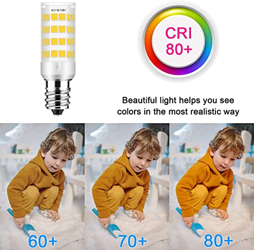 E12 Led Bulb 5W Equivalent To 40W C7 Replacement Bulbs Clear Type B Candelabra Base Bulbrite Daylight White 6000K Non-Dimmable (2-Pack) #TOP5