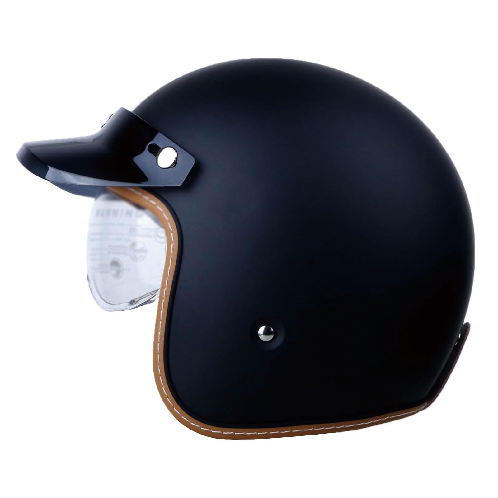 Vintage Open Face Half Shell Helmet Moped Helmet Helmets for Adults Motorcycle 3/4 Motorcycle Helmet for Men Women, Scooter Cruiser Helmet with Adjustable Quick Release Buckle DOT Approved