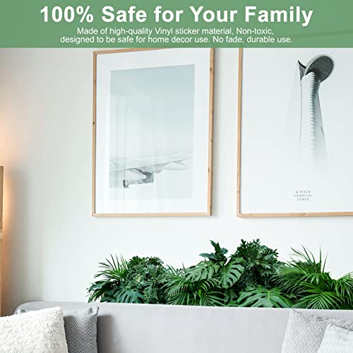 Tropical Palm Leaf Wall Decals Realistic Green Plants Wall Decal Removable Large Palm Leaves Jungle Wall Mural Sticker For Living Room Bedroom Bar Cafe Wall Decor #TOP2