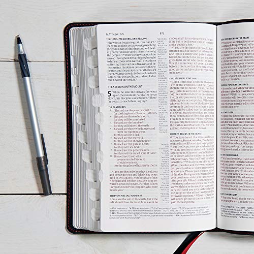 CSB Ultrathin Reference Bible, Black Genuine Leather, Indexed