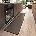 Color G Alfombrilla de Cocina, Alfombra Antifatiga, PVC Impermeable y Resistente al Aceite, Respaldo de Cuero Antideslizante para Cocina, Corredor, 43 x 200 cm, Marrón