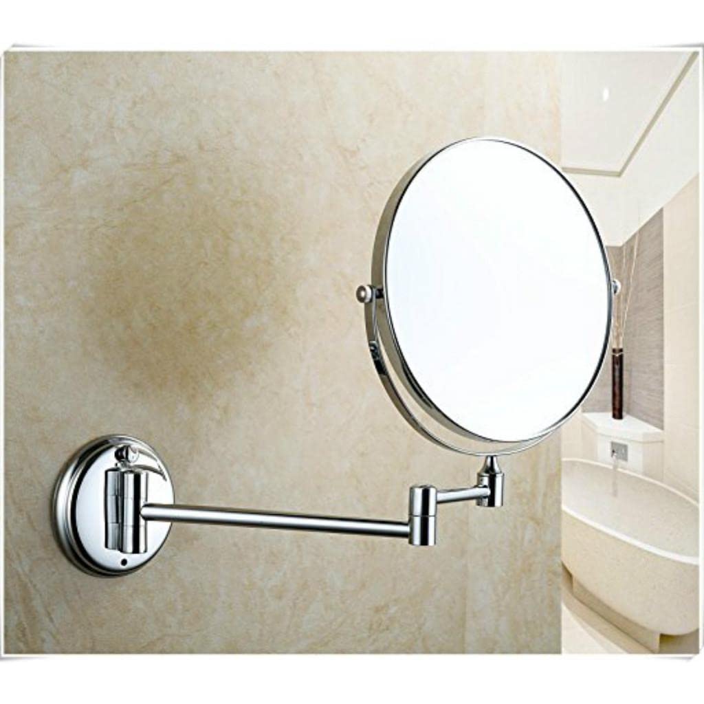 8 Zoll Wandspiegel, Schwenkbar, 5 Fache Vergrößerung, Badezimmer, Rasur, Make Up