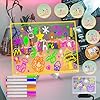 Fanrui 11.8 X 7.9 Inch Acrylic Dry Erase Board with Colors,Glowing LED Kids Drawing Note Memo Board, USB Power, Rewritable, Dimmable, Night Light, Clear Desktop White Board for Home Office School