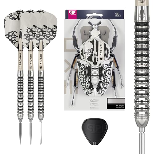 Dardos de tungsteno 90% Target Darts Exo con punta de acero y ejes Pro Grip