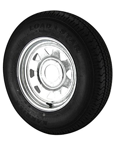 ST175/80R13 Loadstar Trailer Tire LRC on 5 Bolt Galvanized Spoke Wheel
