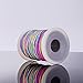 1 mm Elastic Cord Beading Threads Stretch String Fabric Crafting Cords for Jewelry Making, Rainbow (0.04 Inch x 109 Yard)