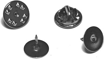 Butterfly Clutch Tie Tacks Pin Backs with Blank Pins for DIY Craft Gun Metal 50 Pairs