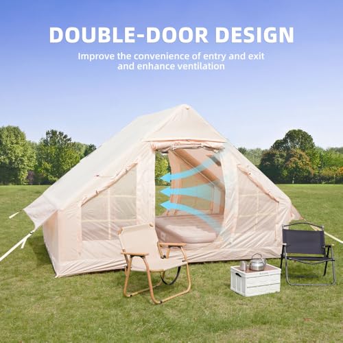 Carpa Inflable para Camping, Todas Las Temporadas, Beige miniatura 2