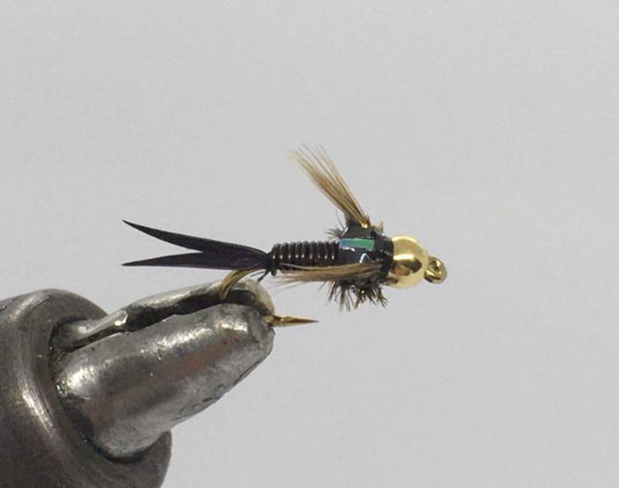 Strike Fly -Beadhead Copper John- Black- Nymph 14- One Dozen 12 - Flies for Expert Fly Fishing - Fishing Lures