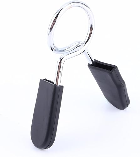 Miniatura 5 de Dioche Collares de clip de resorte de 1 pulgada, 2 abrazaderas de barra estándar para mango de mancuernas suave o barra de levantamiento de pesas