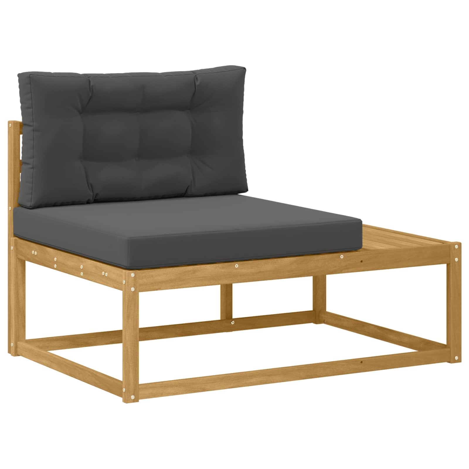 Canapé d'extérieur en bout sectionnel durable blanc de 115 cm pour salon de jardin
