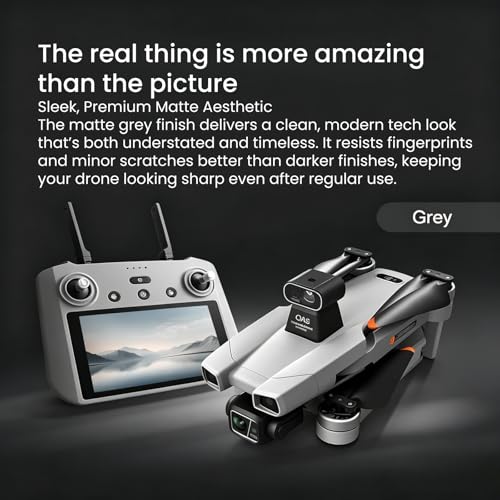 Image of AE86ProMax+Drones with Camera for Adults 4K Video,Touch Screen Tablet Remote and 3-Axis Mechanical Gimbal, 5G Digital Transmission, 360 Laser Obstacle Avoidance, GPS Auto Return,Three 8000mAh 45 Mins Long Endurance, 500g Payload, Smart Follow Waypoint Flight Foldable Quadcopter, Up to 5 Miles Range (Grey, 3 Batteries)