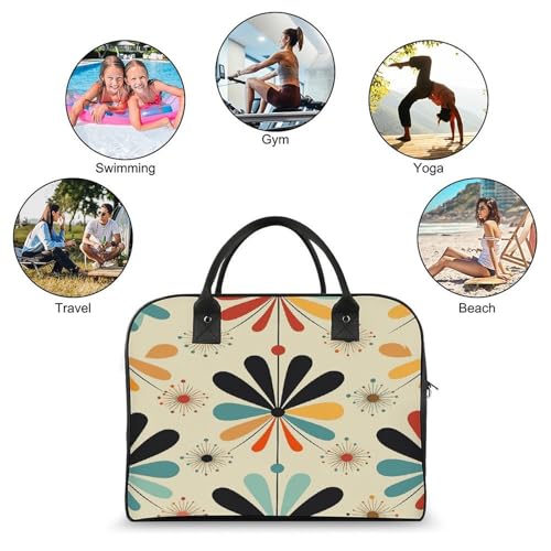 Bolso Retro Moderno Tote de Nylon con Correa Ajustable miniatura 4
