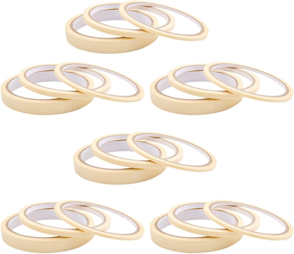 Nail Polish Masking Tape and 18 Rolls Beige Sticky Adhesive Separation Tape Repair Use for Manicure and Nail Art