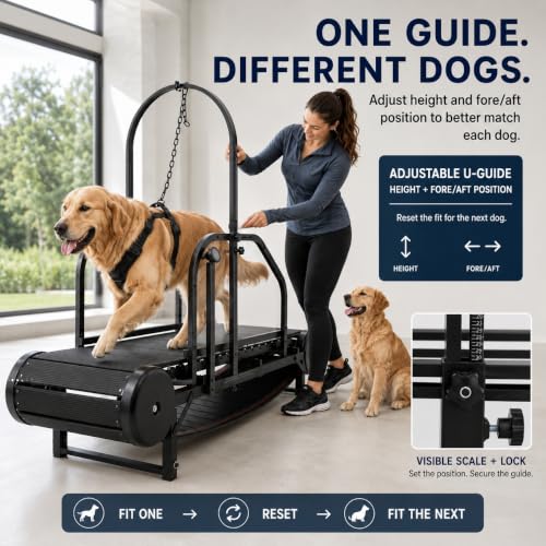 Image of Dog Treadmill for Large Dogs with Manual Brake & Timer, 18 inch Usable Width