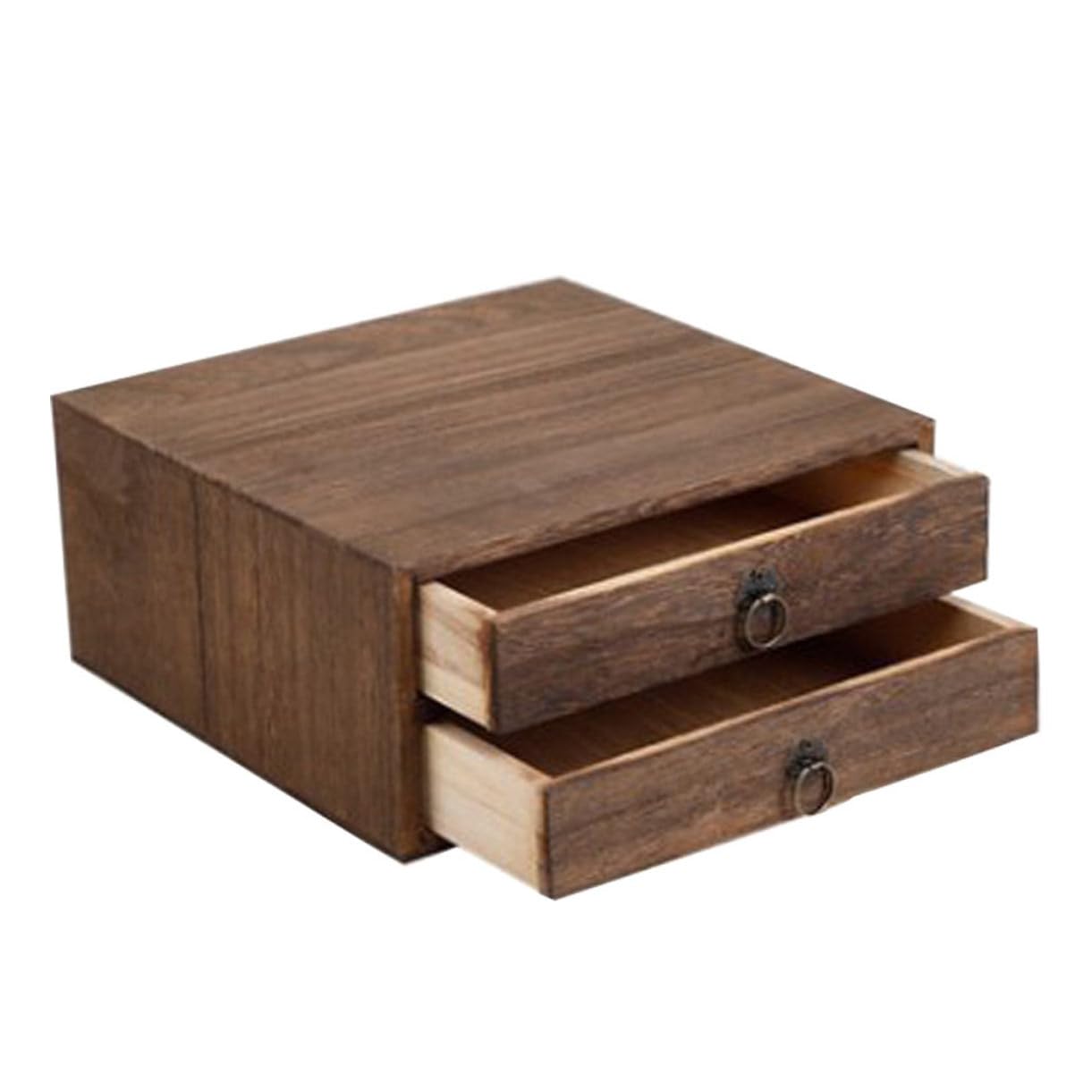 FUNOMOCYA 1Set High Vintage Wooden Tea Box for Pu Er Tea Storage Stylish Tea Box Organizer for Loose Tea and Tea Cakes Elegant Desktop Tea Storage Solution