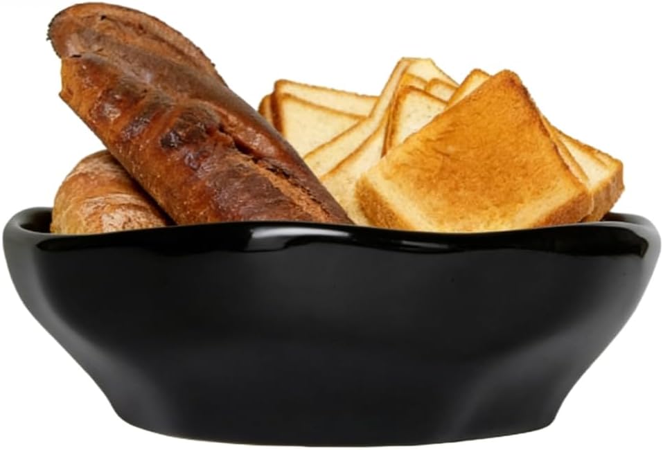 12''Black Bowl for Keys Entryway Table Large Salad Bowl Ceramic Mixing Bowls for Party,Extra large capacity 120oz