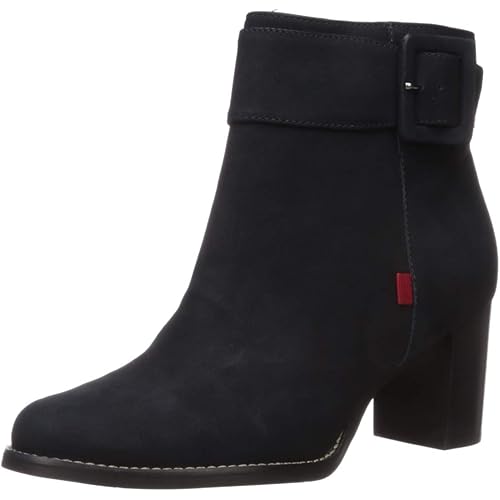 Marc Joseph New York Women's Leather Luxury Ankle Boot with Buckle Detail