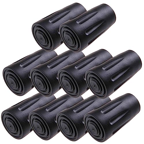 Zynphancer 10個入り杖用ゴムチップ保護パッド ? 滑り止め設計で歩行をサポート、各種トレッキングポールやステッキに適応
