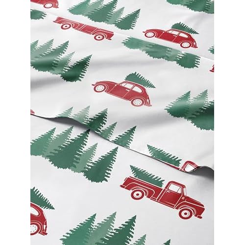 Christmas Sheet Set, Winter Bears, Holiday Xmas Bedding Set - Queen Size | 4 Piece, Deep Pockets, Snug Fit, Wrinkle Free, Cozy Cooling Festive Winter, Holiday Sheets for Women, Men, Kids & T